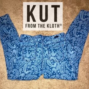 HP! Kut From the Kloth Paisley Bohemian Skinny Jeans Size 10